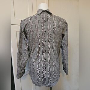 Bergamo New York Fitted Men’s Long Sleeve Plaid Shirt Beige/Purple M